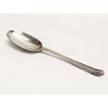 A silver table spoon, London 1718. 45 grams