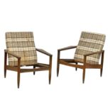 A pair of Mid Century teak armchairs designed by Arthur Edwards for Crannac. Republic of Ireland