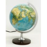 A light up table top globe. 39cm