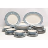 33 pieces of 'Reflection' Royal Doulton pottery dinnerware. Including tureen, platter and dinner