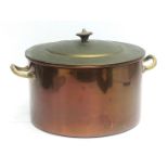 A vintage copper and brass pot. 29x20cm