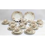 A 36 piece vintage Diamond tea set, including 2 cake plates.