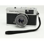A vintage Olympus Trip 35 camera.
