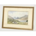 A watercolour by G.W. Morrison. Silent Valley. Painting measures 46x29cm. Frame 70x50cm