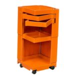 A Bieffe Padova storage cart designed by Joe Colombo. 1960’s. 39x36x81cm.