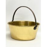 A Victorian brass jelly pan 37x35x34cm