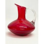 A vintage White Friars Art Glass jug. 15x18cm