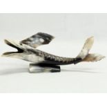 A vintage fish ornament made from horn. 29cm