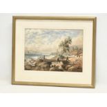 A watercolour by W. McGhie. Late 19th/early 20th century. Painting measures 36x25.5cm. Frame