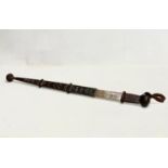 A West African leather bound tribal sword. 66cm