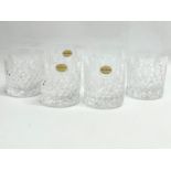 A set of 6 Royal Brierley crystal whisky glasses. 8.5x8.5cm