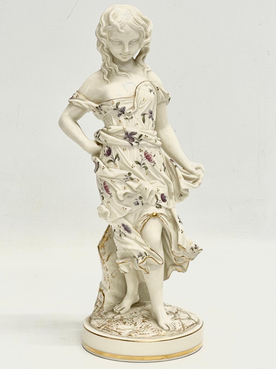 A late 19th century Royal Worcester ‘Before The Wind’ pottery figurine. 1870-1880. 27cm