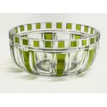 A vintage Art Deco heavy crystal bowl. 23x10cm