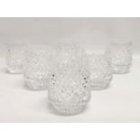 A set of 6 Tyrone Crystal drinking glasses. 8cm