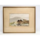 A watercolour painting by A. M. Hanna. 54.5x44.5cm with frame, 33.5x22cm without frame.