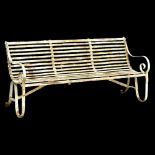 A rare Musgraves & Co, Belfast early 20th century good quality wrought iron garden bench. Circa