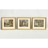 3 vintage gilt framed prints. From the original painting by James Ward. 33cm.