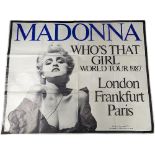 A vintage Madonna Who's That Girl World Tour 1984 advertising poster. 112x91cm
