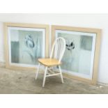 A pair of large Marcoux prints. 113x115.5cm