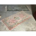 2 Chinese wool rugs.