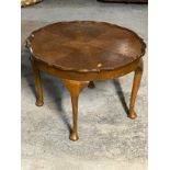 A vintage walnut occasional table