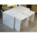 A coffee table with 2 nesting tables.