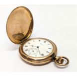 A rolled gold pocket watch by Waltham, U.S.A.