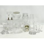 A collection of Irish crystal. Tyrone, Galway and Tipperary.