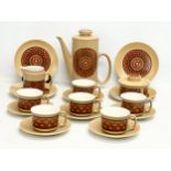 A vintage 21 piece Lord Nelson Pottery ‘Maracanda’ pattern coffee set.