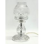 A Waterford Crystal table lamp with a Tyrone Crystal shade 26.5cm