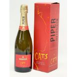A bottle of Piper Heidsieck ‘Cats’ champagne in box. 750ml.