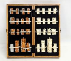 A chess set with Chinese figures