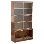A vintage Minty stacking bookcase. 89x29.5x161cm