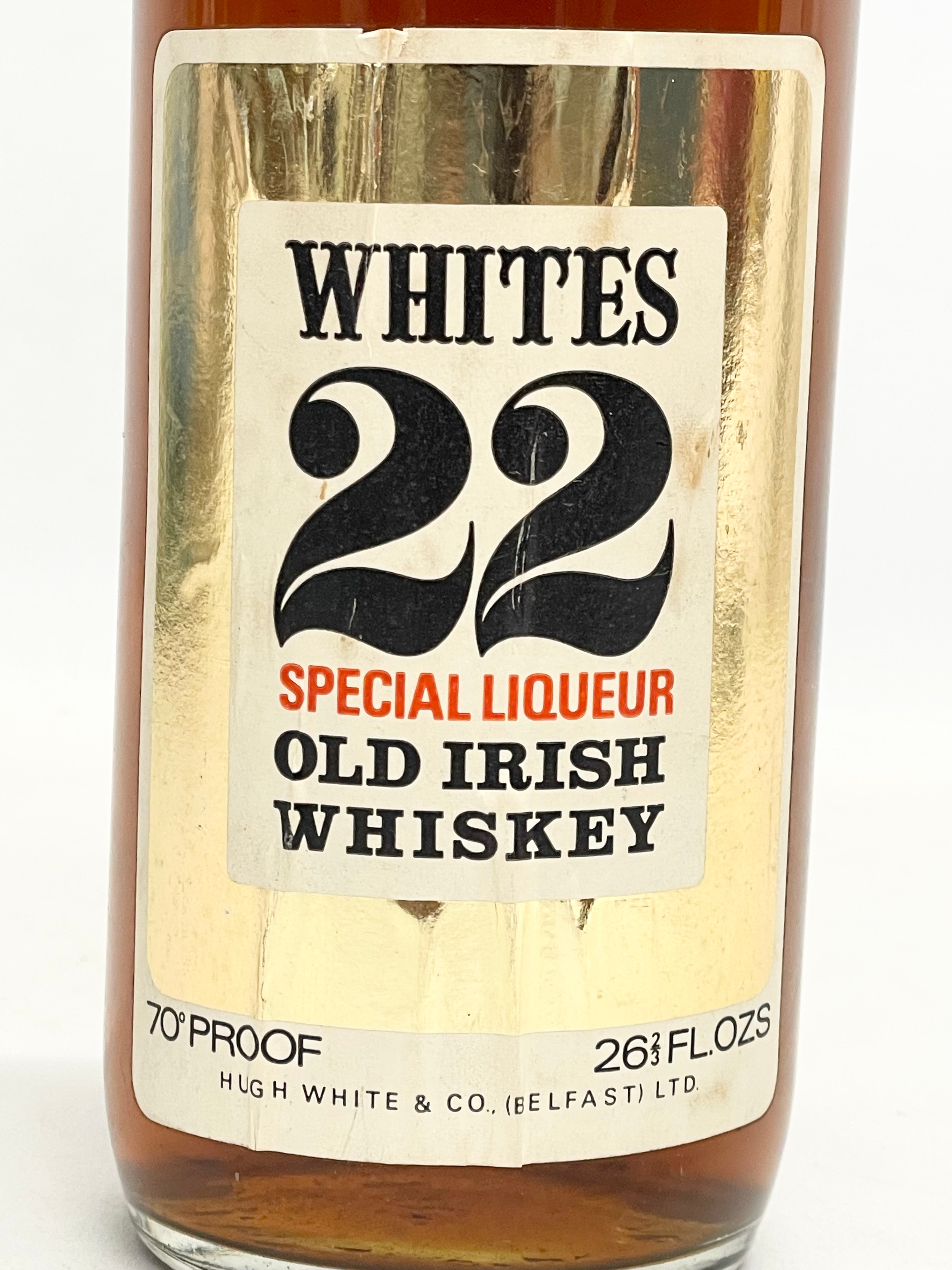 A vintage bottle of Whites 22 Special Liqueur Old Irish Whiskey. 28.5cm - Image 3 of 3