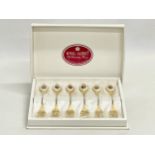 A box of gold plated Royal Albert Old Country Roses fine porcelain forks in box.