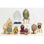 A collection of jewelled eggs