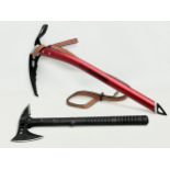 A Climbing Technology ice axe and a good quality tomahawk axe.