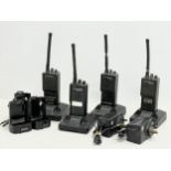 A collection of Motorola Watt radios. GP300. P110.