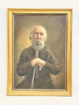 A continental oil portrait of a gentleman. Signed Roca. 59x85cm. Frame 73x98.5cm