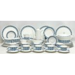 A 68 piece Royal Tuscan ‘Charade’ coffee and dinner set. 8 dinner plates, tureen, coffee pot, 8 soup