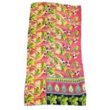 A large vintage throw made from Indian Saree. 121x217cm