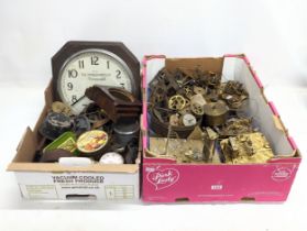 A quantity of clock parts