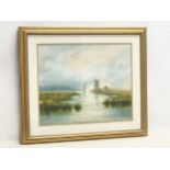 A large watercolour signed James. Possibly James Allen. Painting 50x40cm. Frame 68x59.5cm