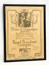 A 1926 Regal Bourbon Champagne advertisement. Prince of Champagnes. The Times, Tuesday January 12,