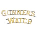 A large ‘Gunners Watch’ pub sign from Grimsby, England. Wooden letters on metal frame. Gunners