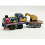 A vintage tinplate Circus Train. Daiya, Japan. 18cm