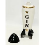 A Jonathan Adler pottery ‘Rocket’ gin decanter. 28cm