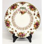 A Royal Albert Old Country Roses First Edition Calender Plate, 1980.