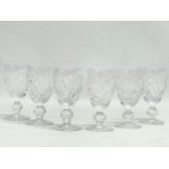 A set of 6 Waterford Crystal ‘Donegal’ pattern sherry glasses. 11cm