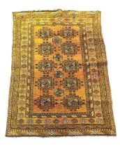 A vintage Middle Eastern hand knotted rug. 140x210cm
